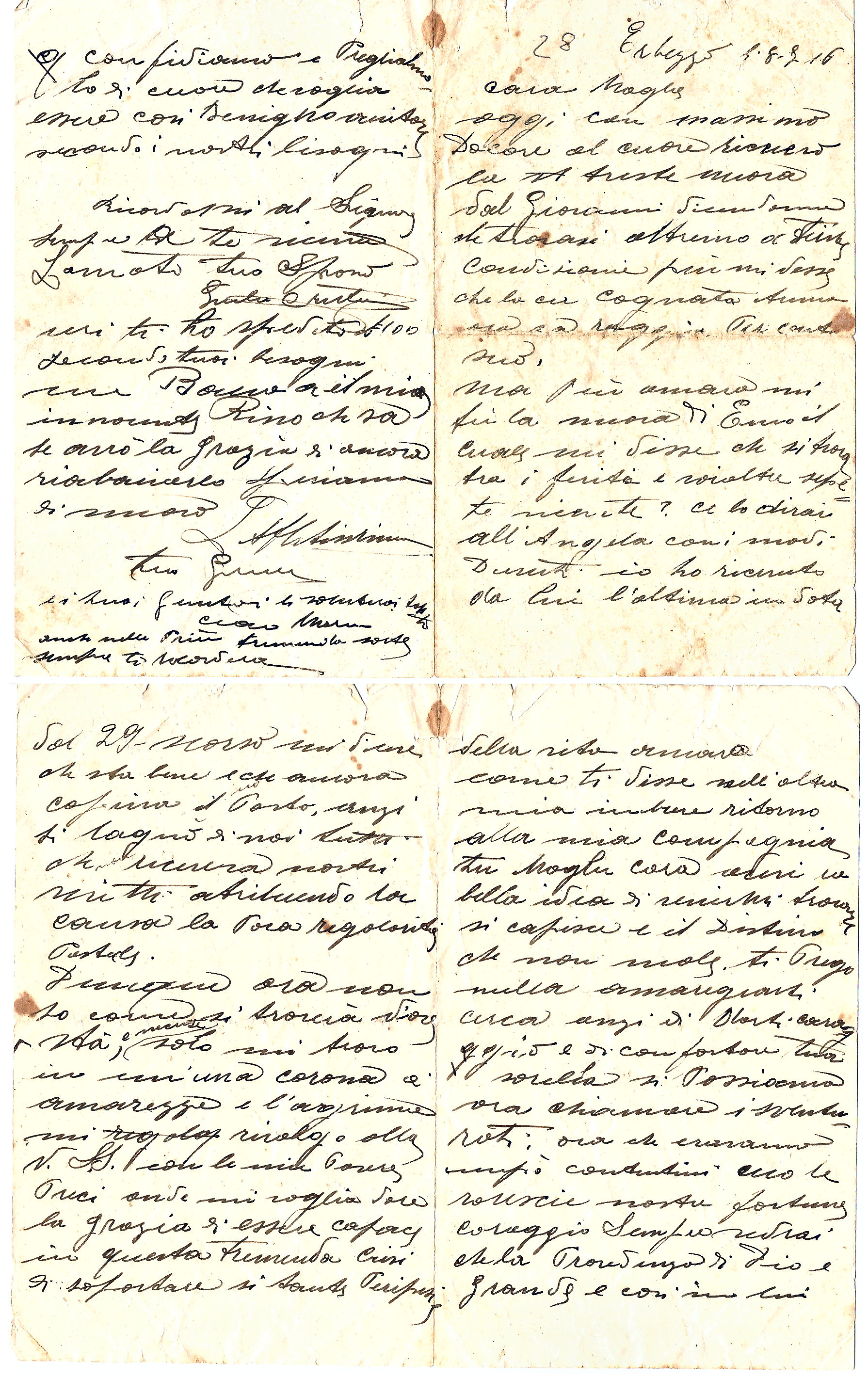 lettera di Giulio dell' 8 luglio 16