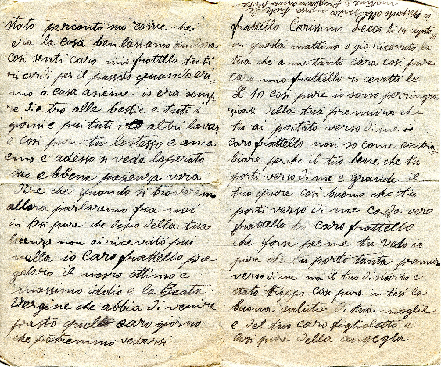 Lettera di Cornelio del 14 agosto 16